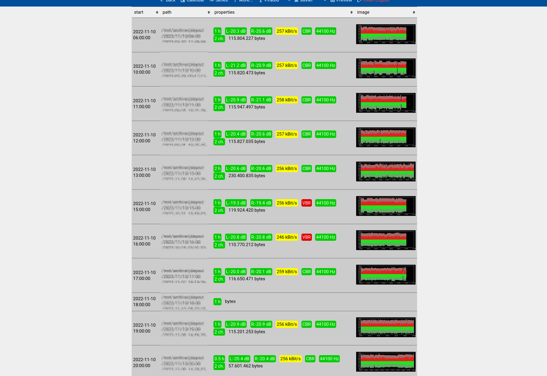 import playout status